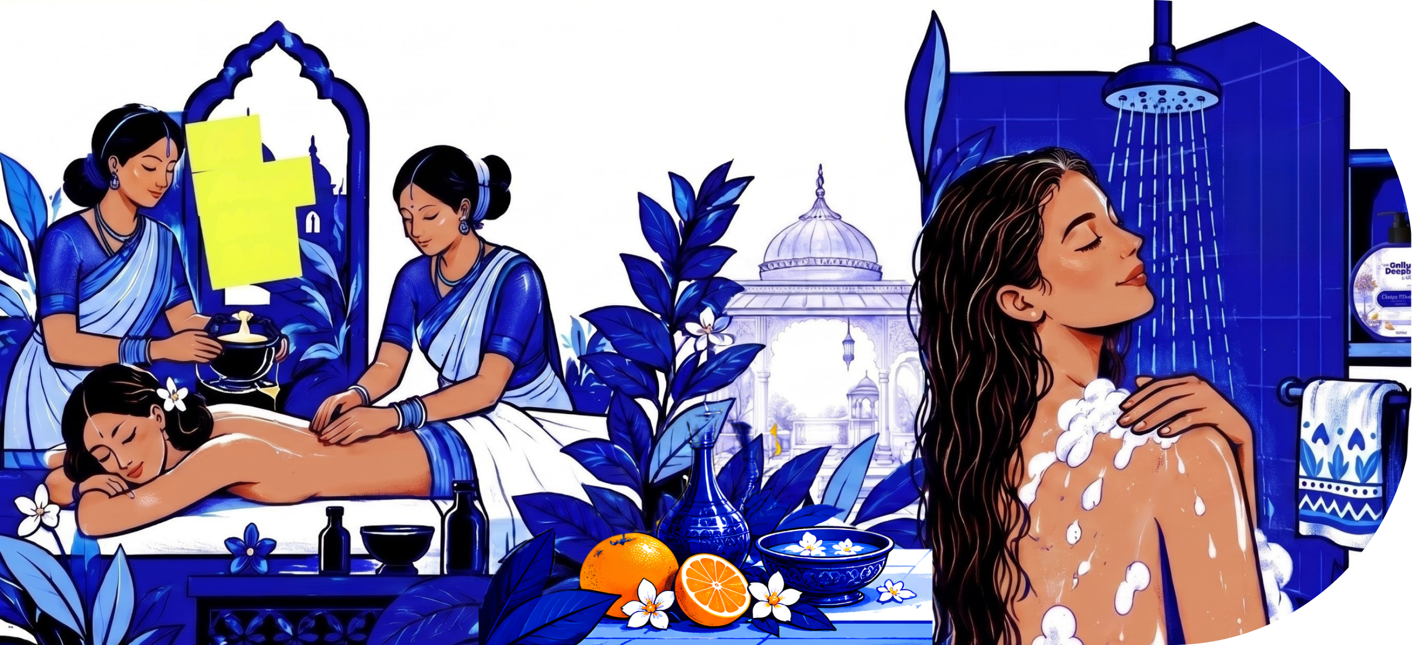 In-Shower Oil ritual illustration
